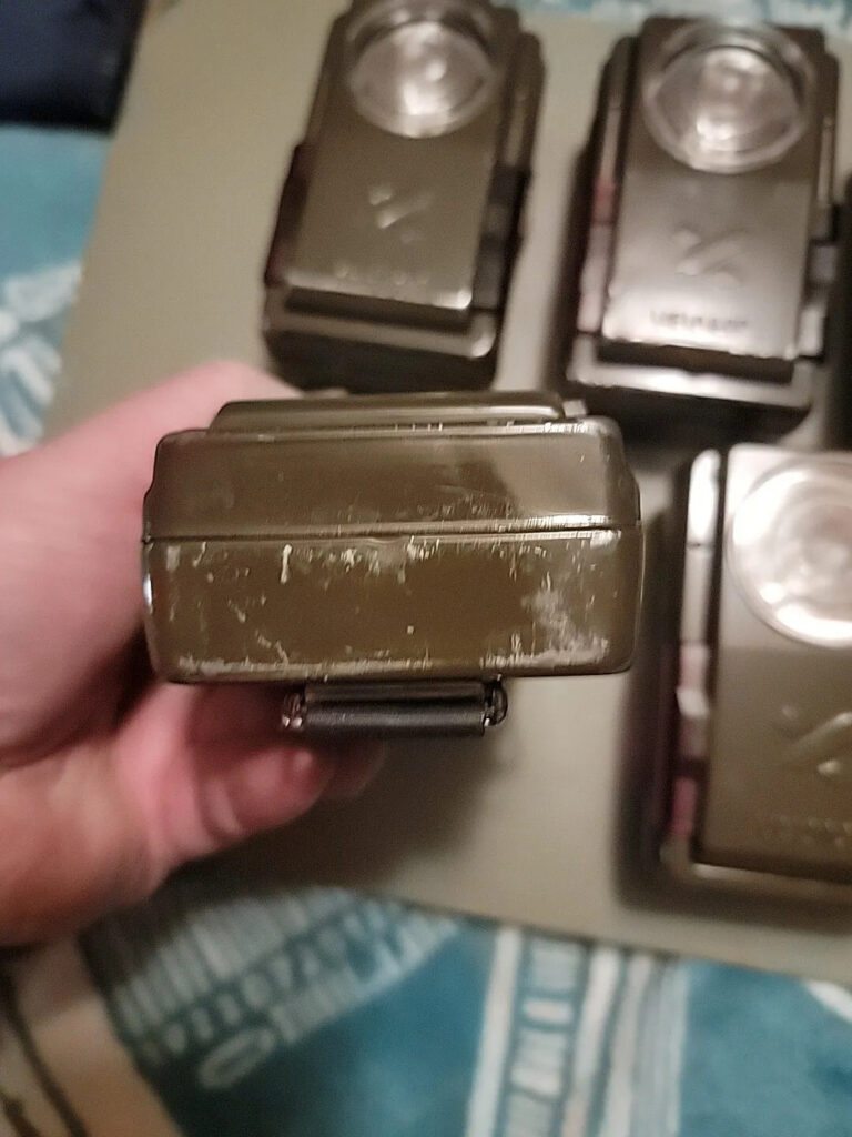 1–Norwegian Military Signal Flashlight Velamp post WW2 With LED Upgrade Used