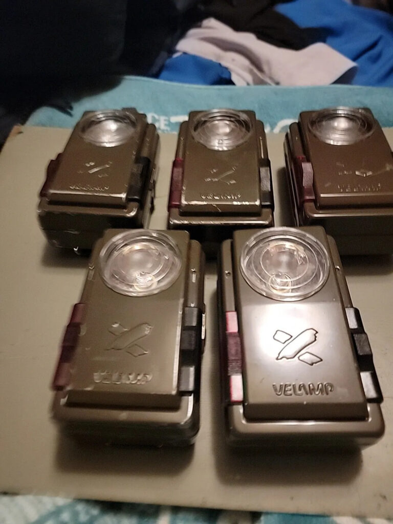 1–Norwegian Military Signal Flashlight Velamp post WW2 With LED Upgrade Used