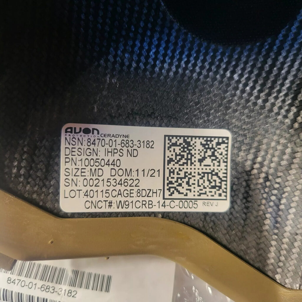 Ceradyne IHPS Ballistic Combat Protection System Helmet Complete ARMY Sz Med New