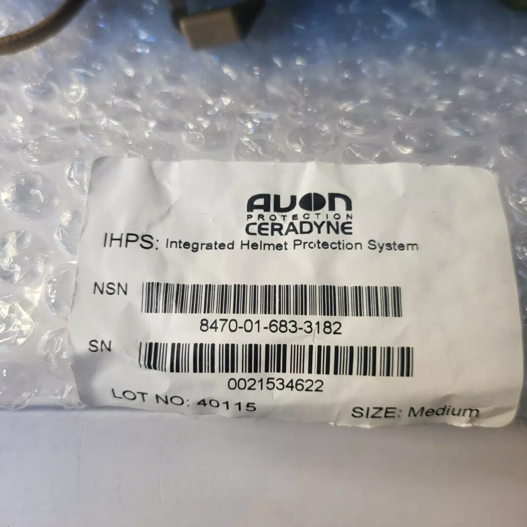 Ceradyne IHPS Ballistic Combat Protection System Helmet Complete ARMY Sz Med New
