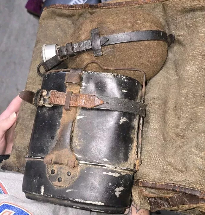 Original/complete!!! 1917 WW1 German Uniform Horsehair Tornister Backpack