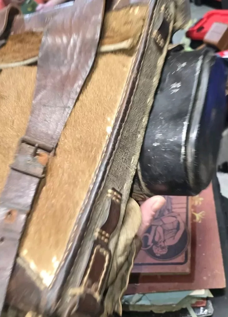 Original/complete!!! 1917 WW1 German Uniform Horsehair Tornister Backpack