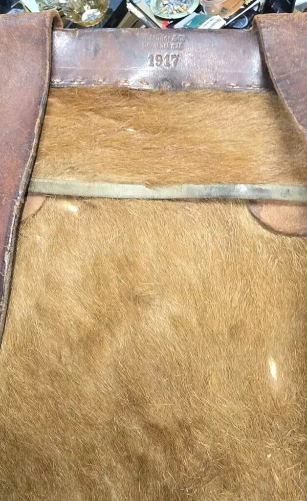 Original/complete!!! 1917 WW1 German Uniform Horsehair Tornister Backpack