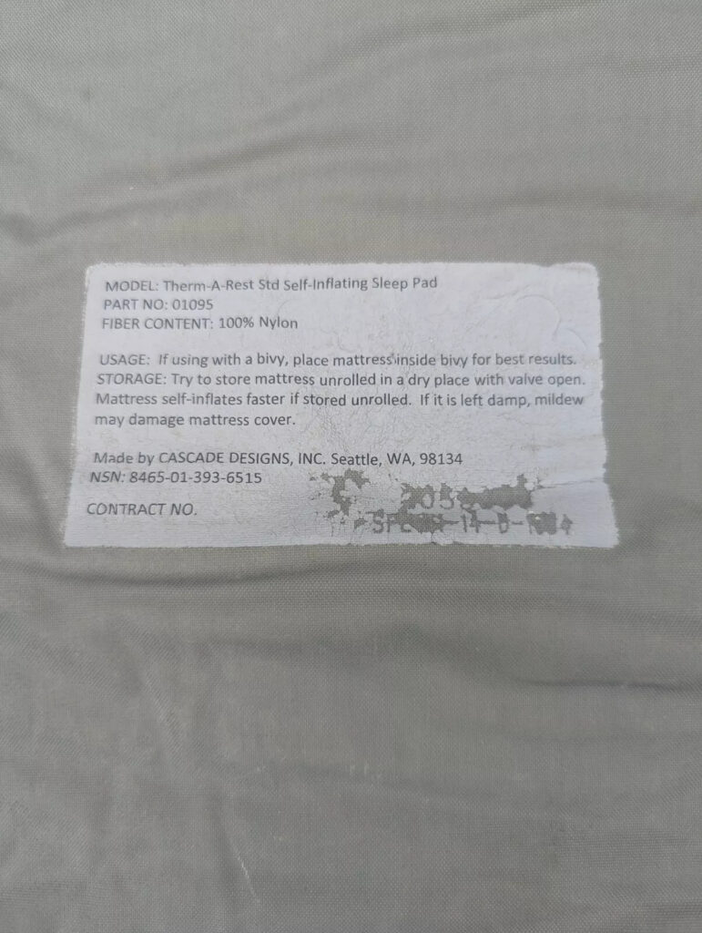 US Military Self Inflating Sleeping Mat Pad Mattress Rucksack Hiking Waterproof