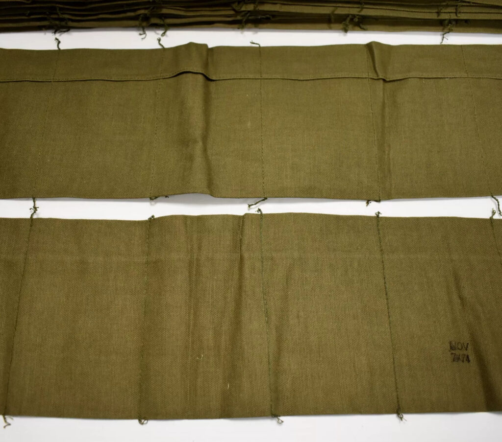 ( 2 ) Vietnam Era 5.56 7 Pocket Bandoleers / Bandoliers – Marked “NOV 7/74” Only