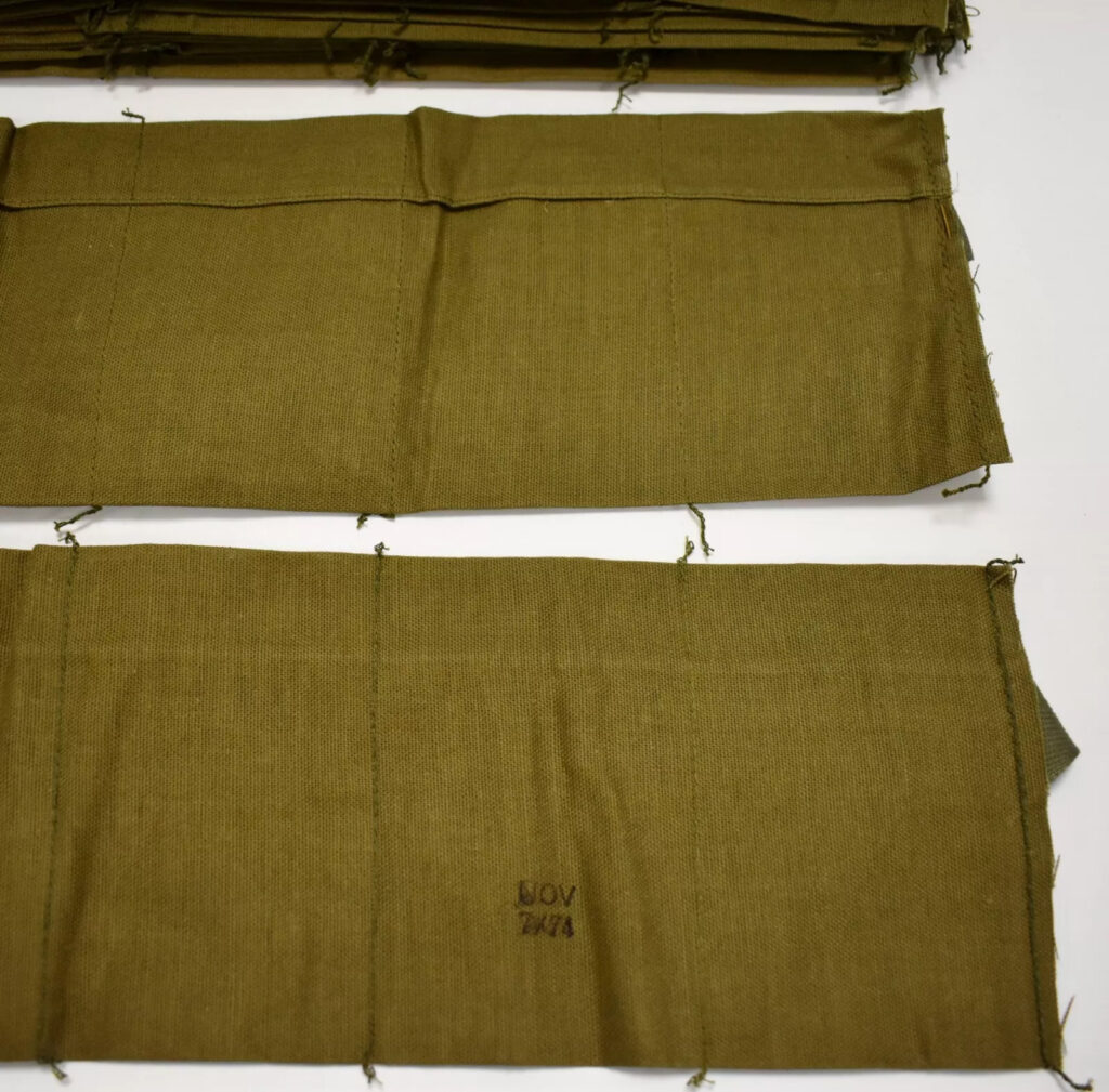 ( 2 ) Vietnam Era 5.56 7 Pocket Bandoleers / Bandoliers – Marked “NOV 7/74” Only