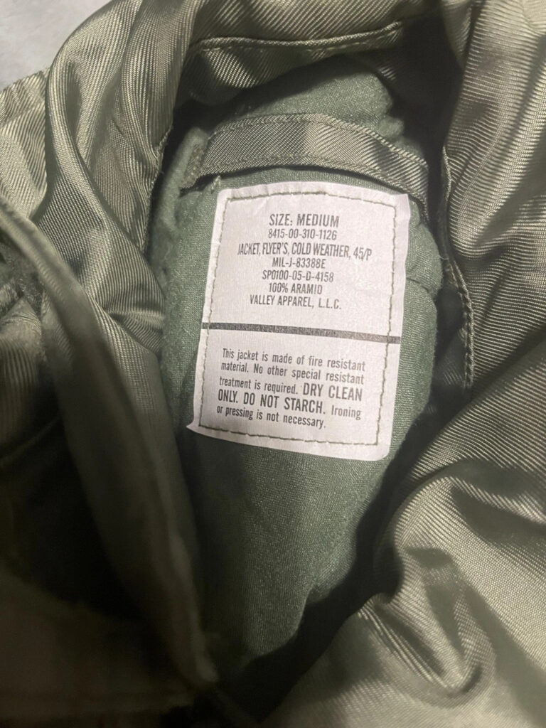 Brand New US Military Green Nomex Flight Jacket Cwu-45/p Official Aviators
