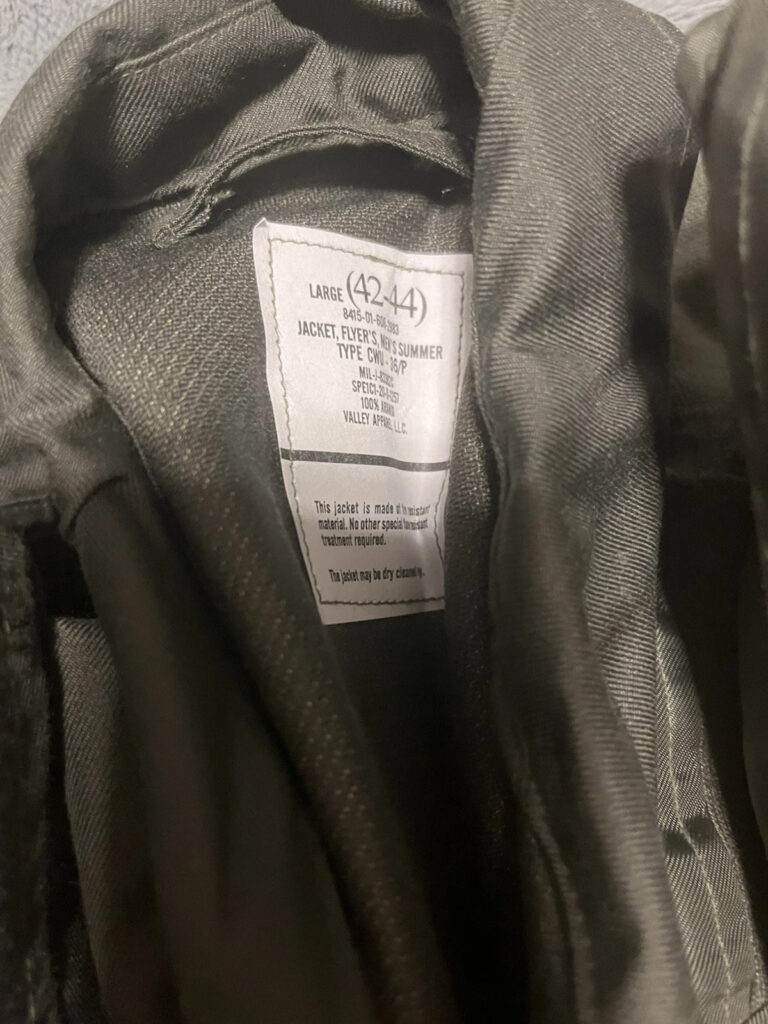 Brand New US Military Green Nomex Flight Jacket Cwu-45/p Official Aviators