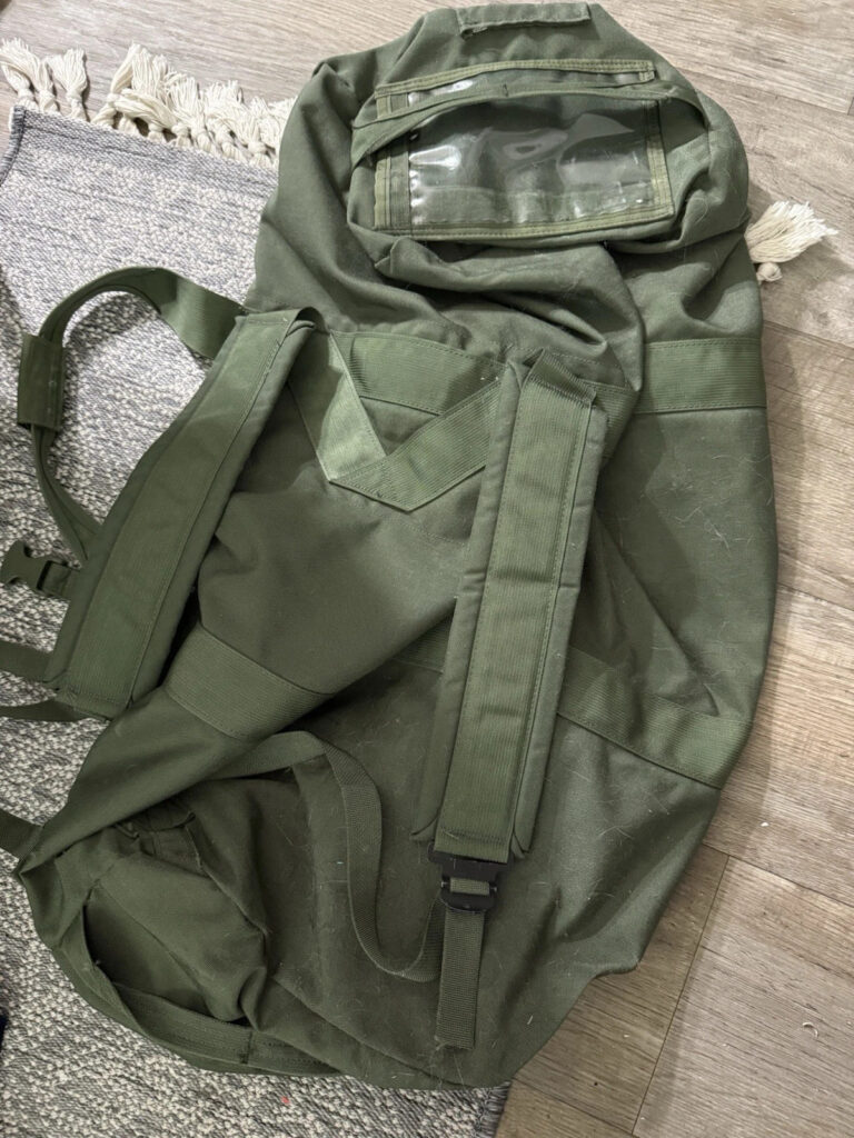 Genuine US Military Issue Deployment Duffel Bag, Gear Gym Transport Used