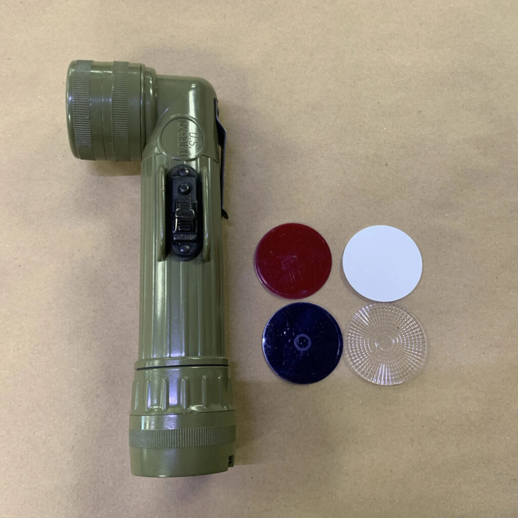 U.S. Military Army Fulton Mx-991\u Field Angled Flashlight Green USA Made