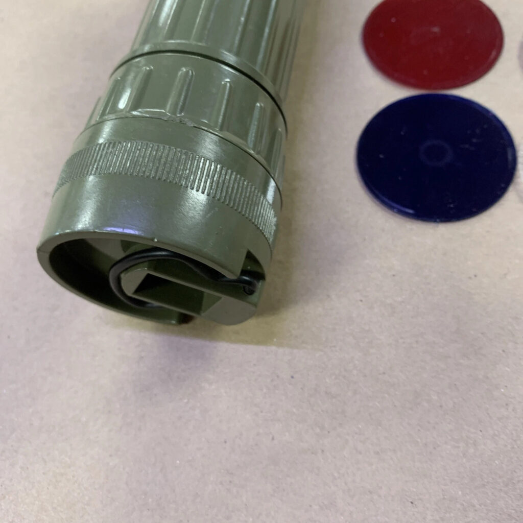 U.S. Military Army Fulton Mx-991\u Field Angled Flashlight Green USA Made