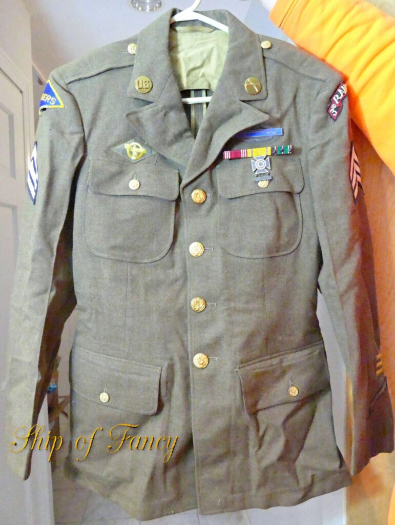 WWII 1940s Unidentified Sgt with The 3rd Battalion Rangers Jacket