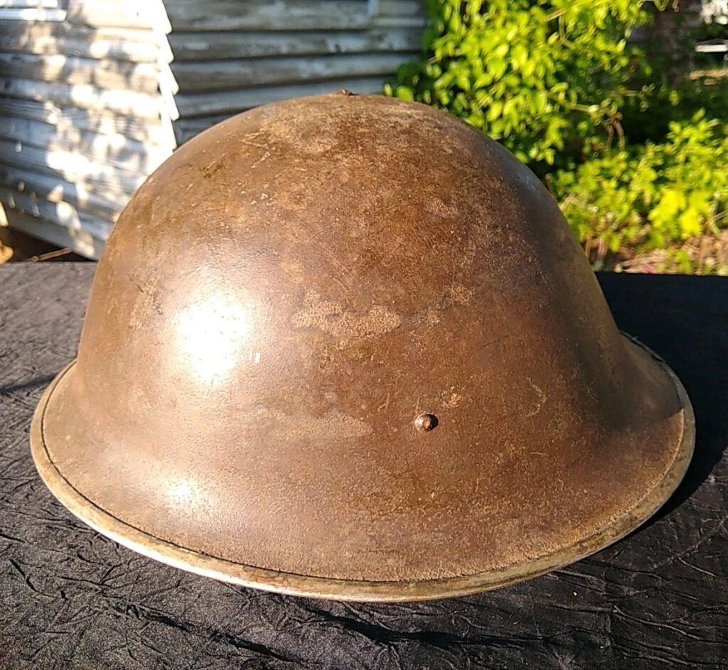 British Canadian MK3 Turtle Shell Helmet WWII WW2 D-Day Antique Vtg Mkiii Army