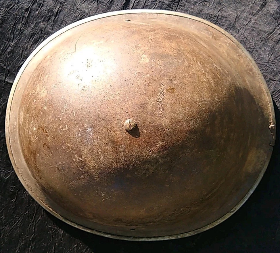 British Canadian MK3 Turtle Shell Helmet WWII WW2 D-Day Antique Vtg Mkiii Army