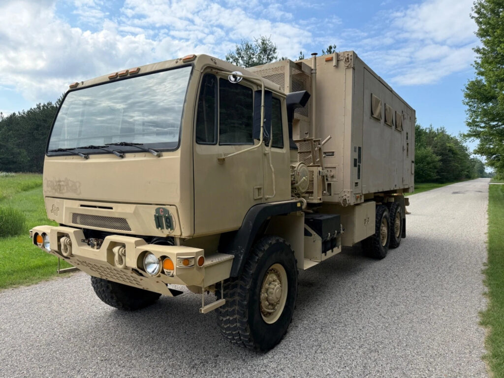 2008 Stewart & Stevenson M1087a1r 6×6 Expandable Van Military Truck Diesel RARE
