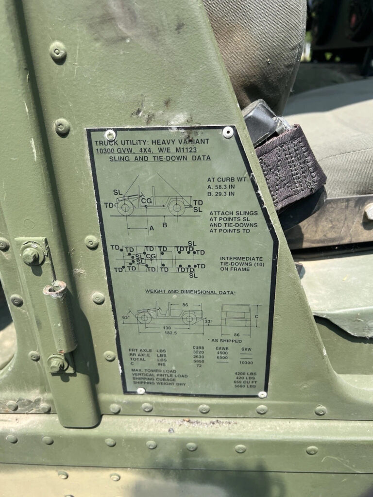Military Humvee M1123 with Title