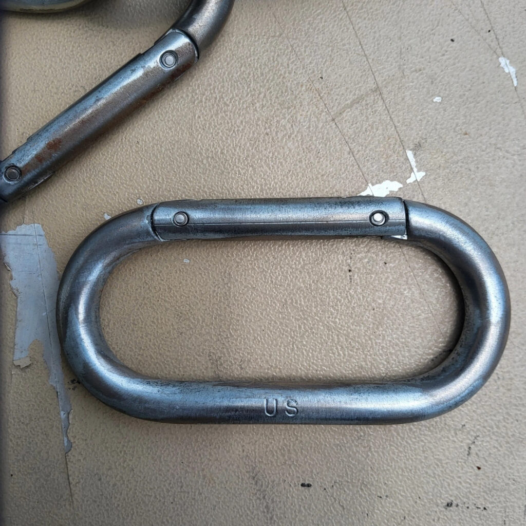 A Vintage Original US Military Vietnam Era 1972 Wyott Carabiners Vehicle tow