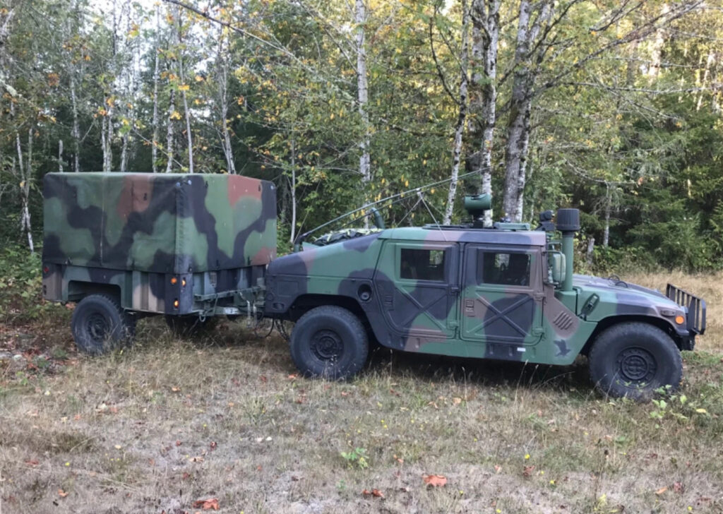 M1025a1 Hmmwv Used On Discovery Channel With M1101 Trailer