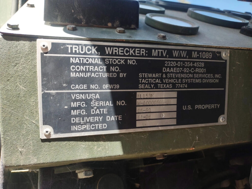 M-1089 5 Ton Wrecker