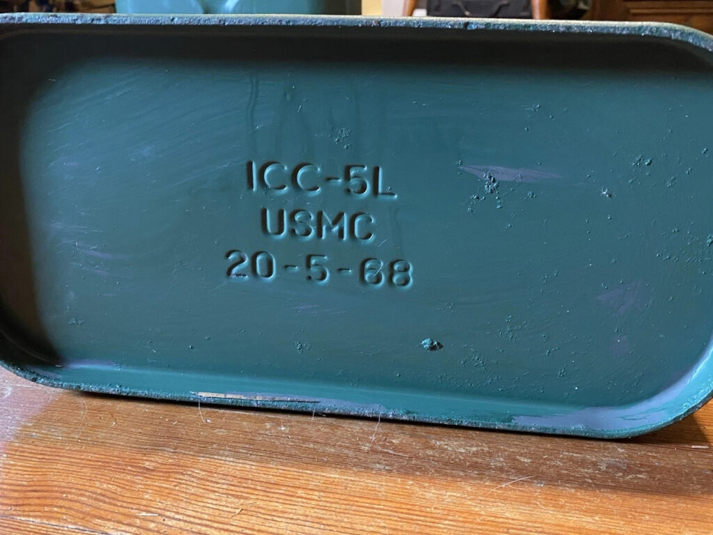 1 USMC Vintage Military Jerry CAn 5 Gallon 20-5-68 Icc-5l
