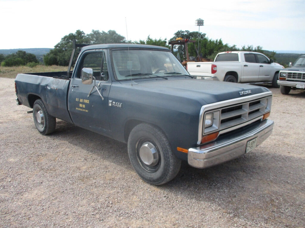 1989 1st Gen Dodge D250 3/4-Ton Pickup Truck, Ex- USAF Air Force, Runs Good, V8