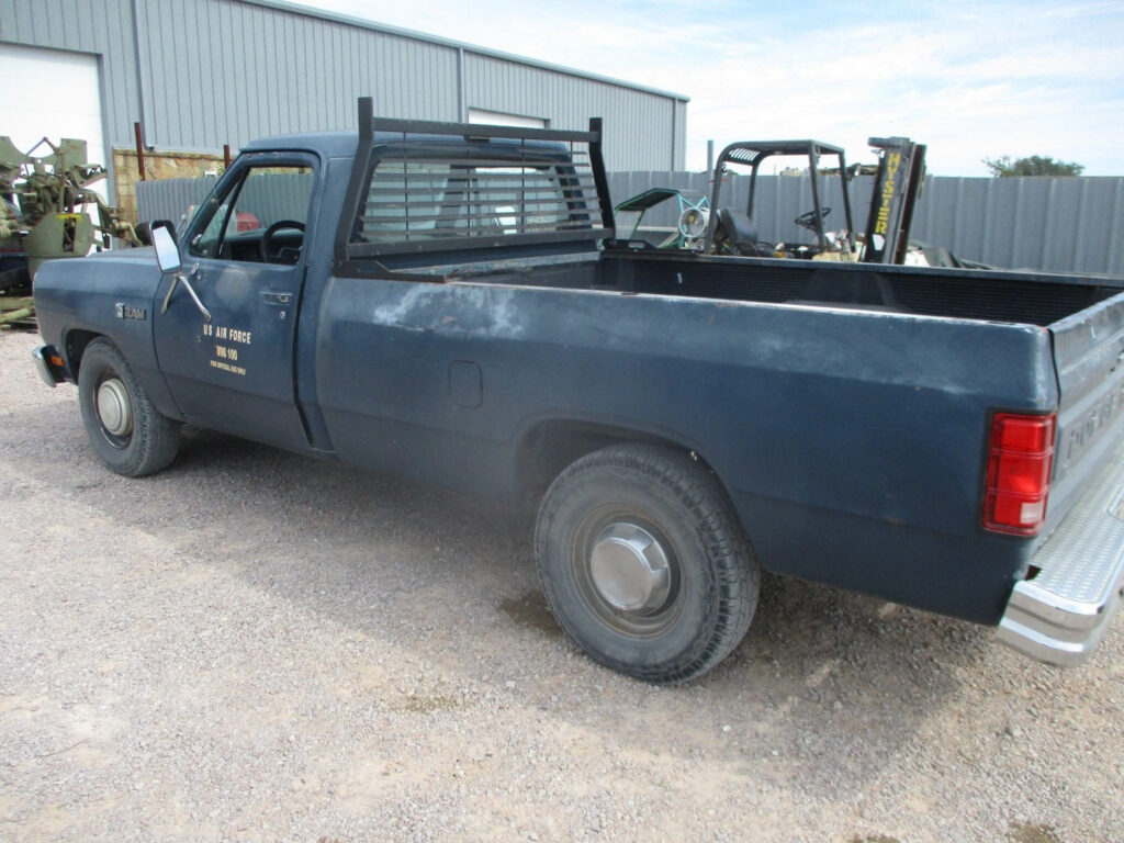 1989 1st Gen Dodge D250 3/4-Ton Pickup Truck, Ex- USAF Air Force, Runs Good, V8