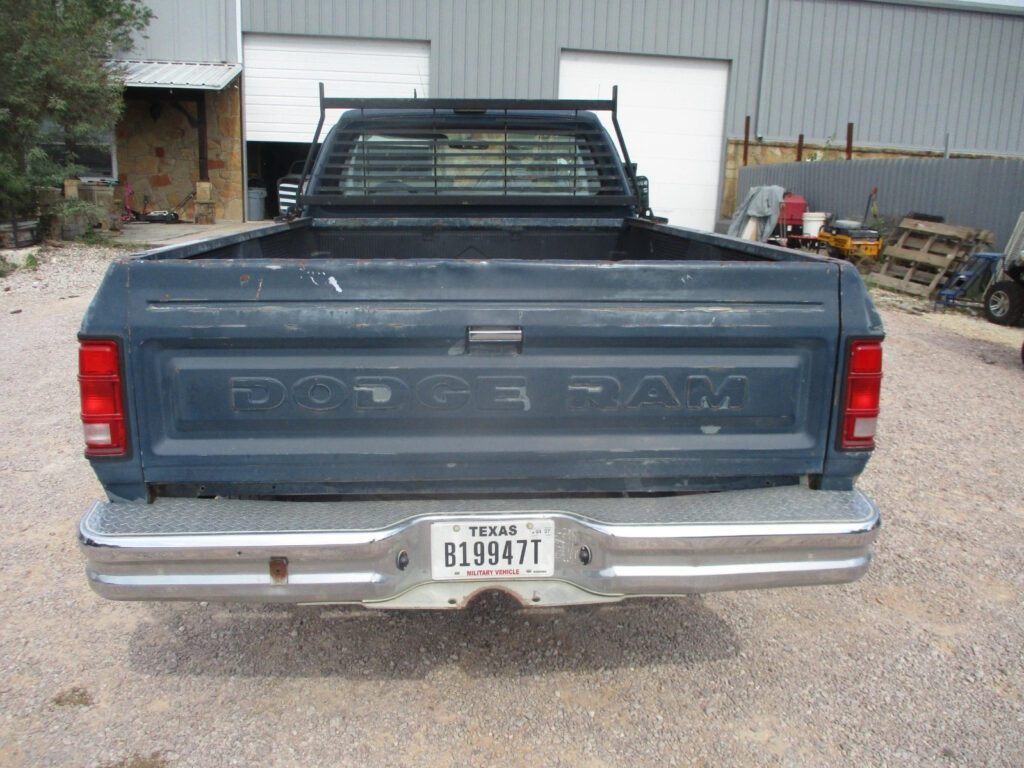 1989 1st Gen Dodge D250 3/4-Ton Pickup Truck, Ex- USAF Air Force, Runs Good, V8