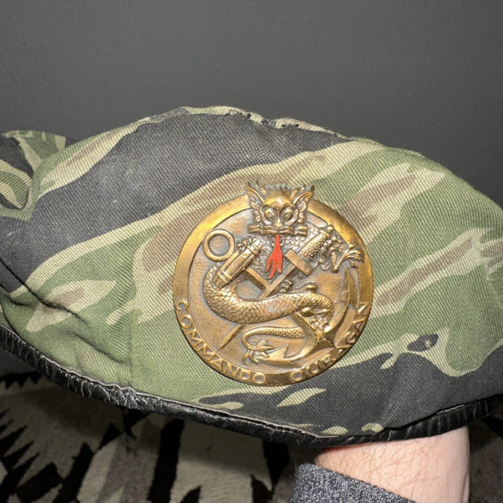 VTG Vietnam French Commando Ouragan MACV SOG JWD Tiger Stripe Camouflage Beret