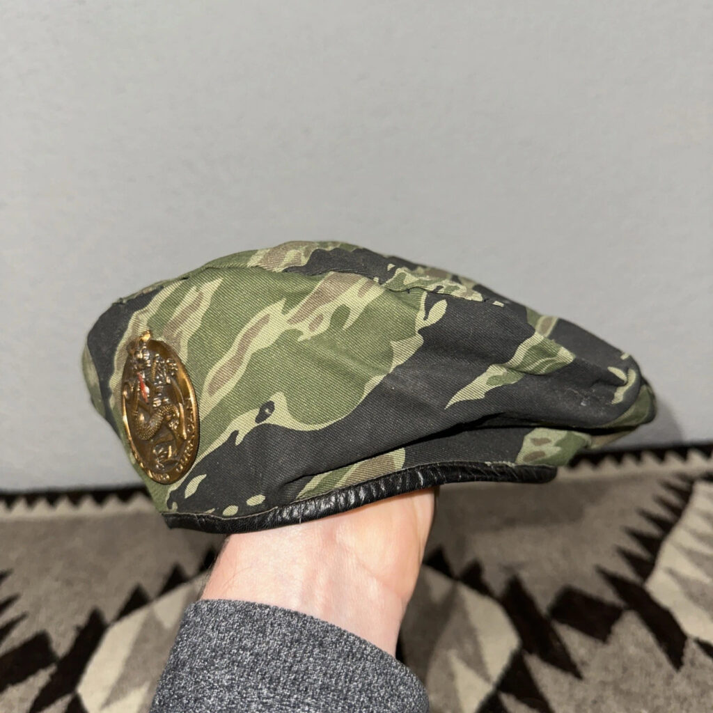 VTG Vietnam French Commando Ouragan MACV SOG JWD Tiger Stripe Camouflage Beret