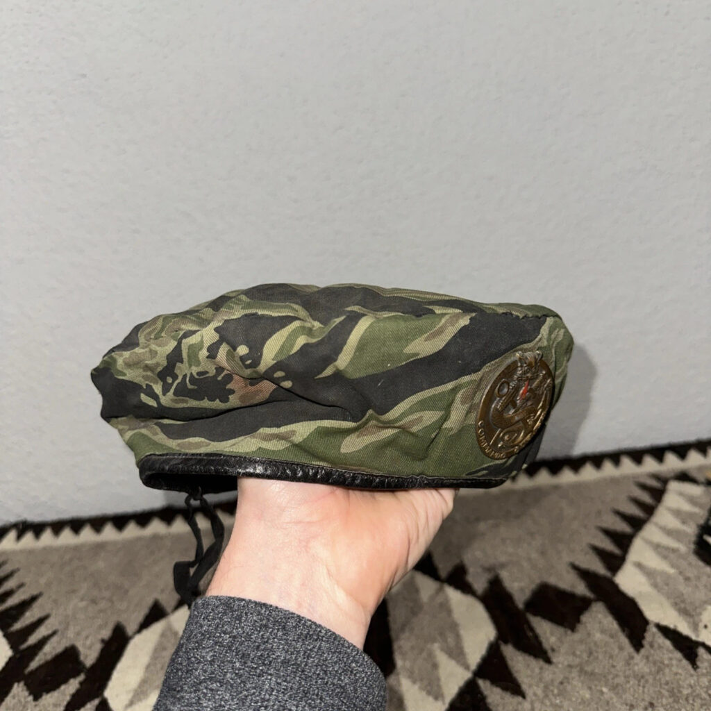 VTG Vietnam French Commando Ouragan MACV SOG JWD Tiger Stripe Camouflage Beret