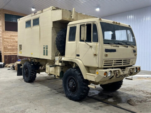 1998 Stewart and Stevenson M1079 Van Body Truck 4×4 CAT Diesel Engine. Low Miles for sale