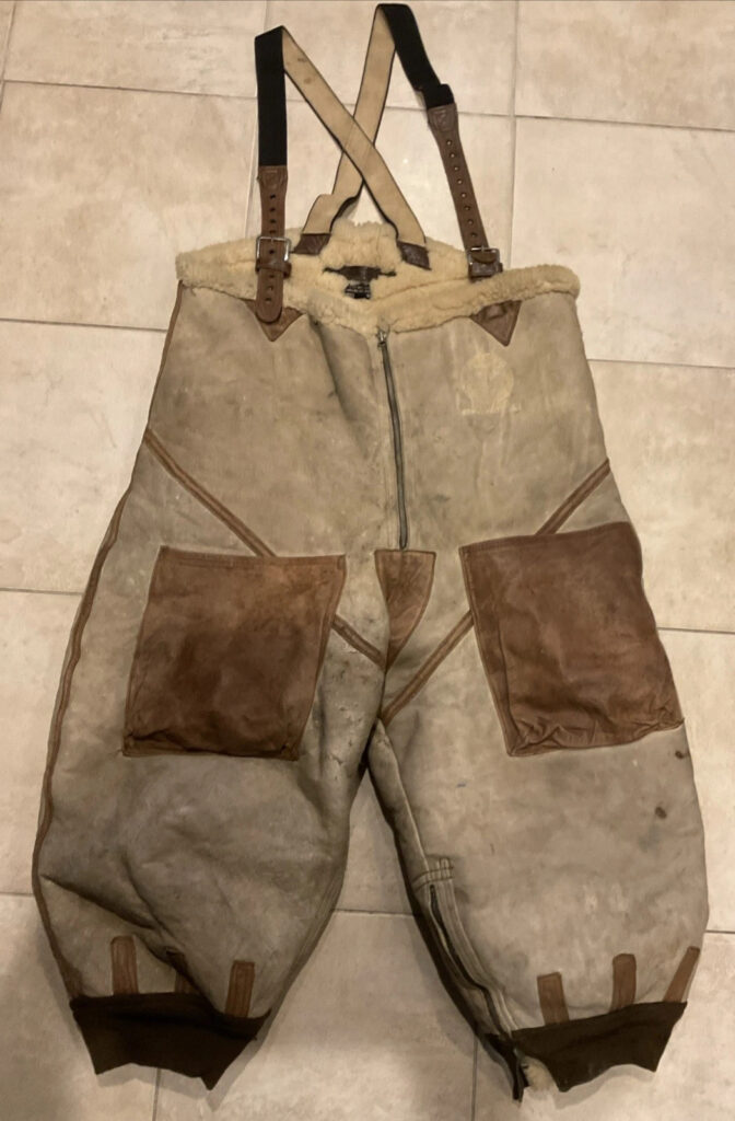 Original AAF B-7 WW2 Shearling Flight Jacket, A-6 Pants 38 R W/ Mittens READ