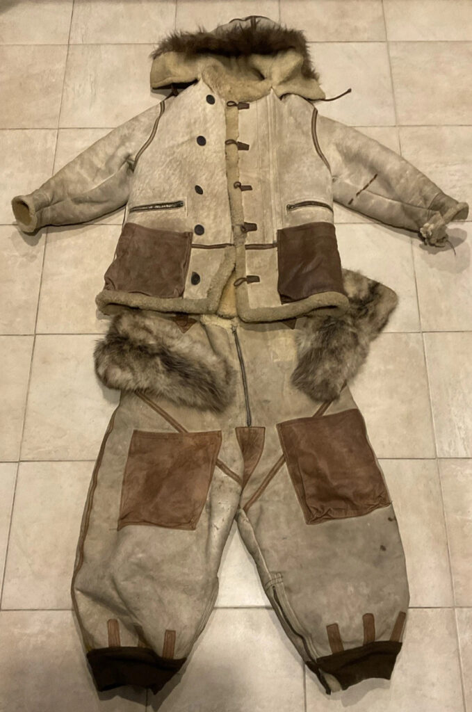 Original AAF B-7 WW2 Shearling Flight Jacket, A-6 Pants 38 R W/ Mittens READ