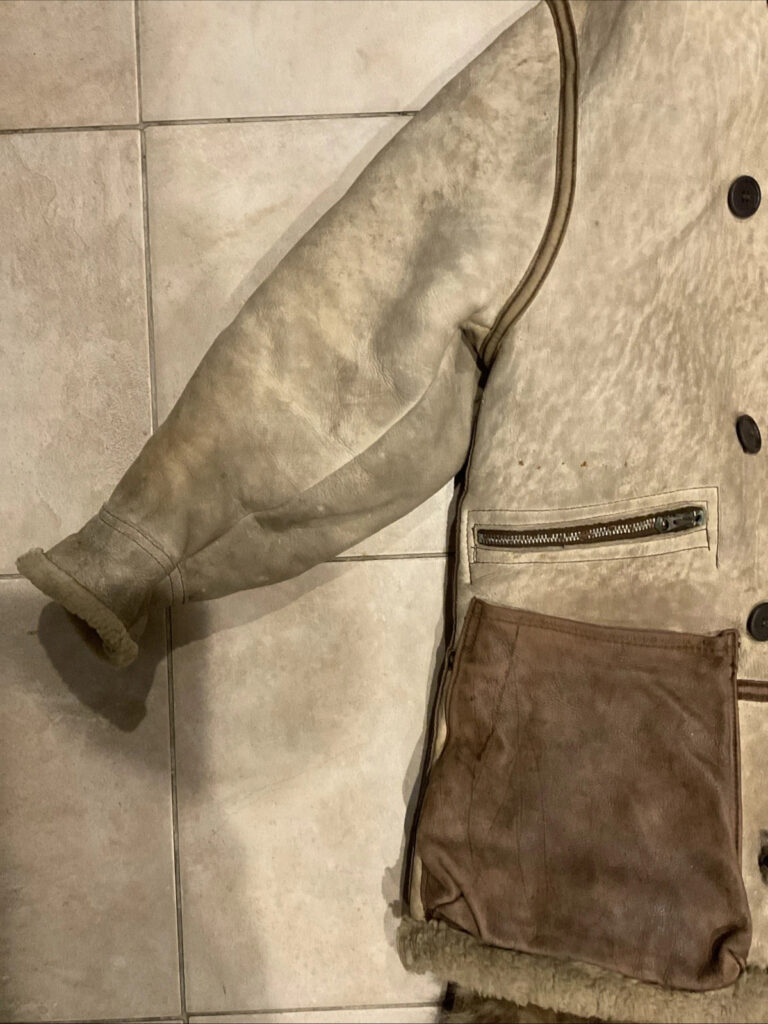 Original AAF B-7 WW2 Shearling Flight Jacket, A-6 Pants 38 R W/ Mittens READ