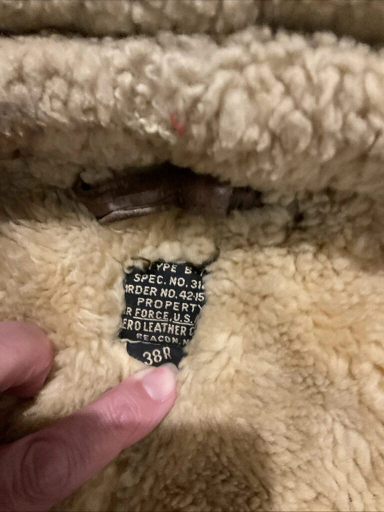 Original AAF B-7 WW2 Shearling Flight Jacket, A-6 Pants 38 R W/ Mittens READ