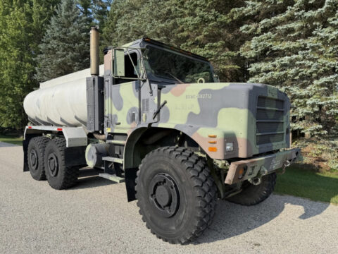 2002 Oshkosh MK23 MTVR 7 ton Water Truck 6×6 Off Road Military Tanker Cat C12 for sale