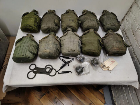 Military Issued 1 QT OD Green Canteen Lot for sale