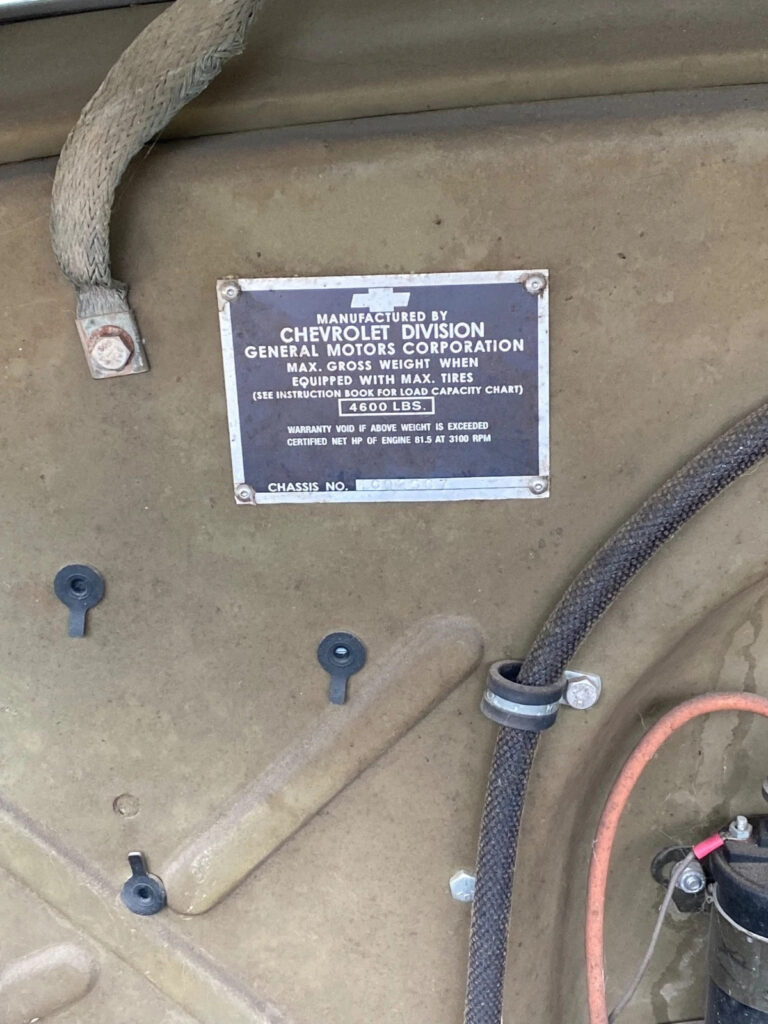 RARE Original WWII US ARMY 1942 Chevy G506 Personal Carrier Truck