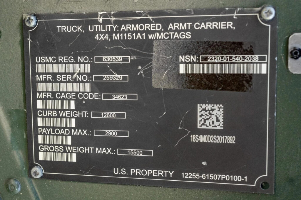 2008 Am General Hmmwv M1151a1