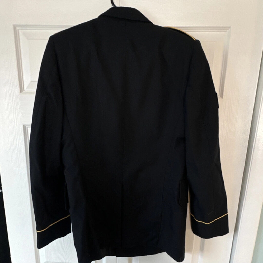 U.S. Army Dress Uniform Jacket Service Coat 37R CLA w/ Ribbons Sergeant Chevrons