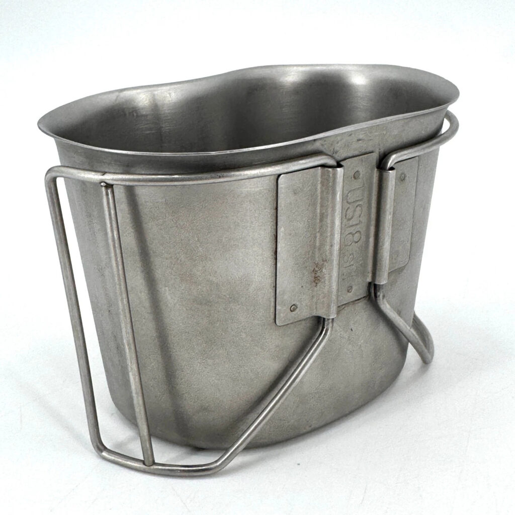 USGI US Military Issue 1 Quart Stainless Steel Metal Canteen Cup with Stove