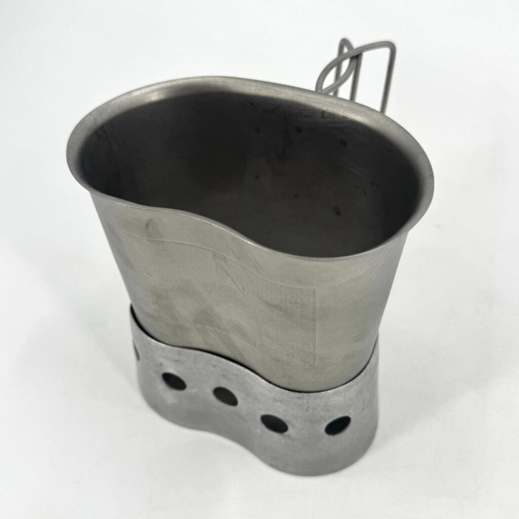 USGI US Military Issue 1 Quart Stainless Steel Metal Canteen Cup with Stove