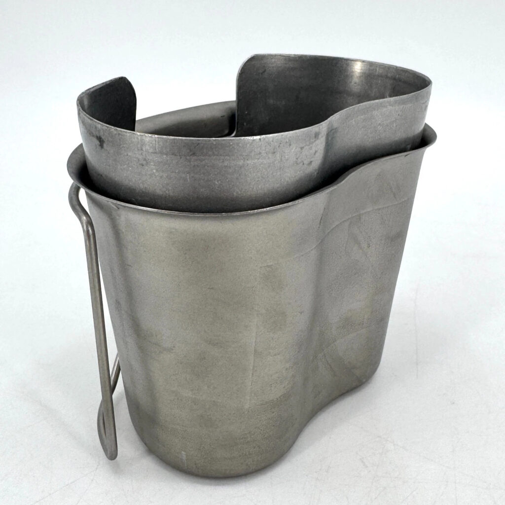 USGI US Military Issue 1 Quart Stainless Steel Metal Canteen Cup with Stove