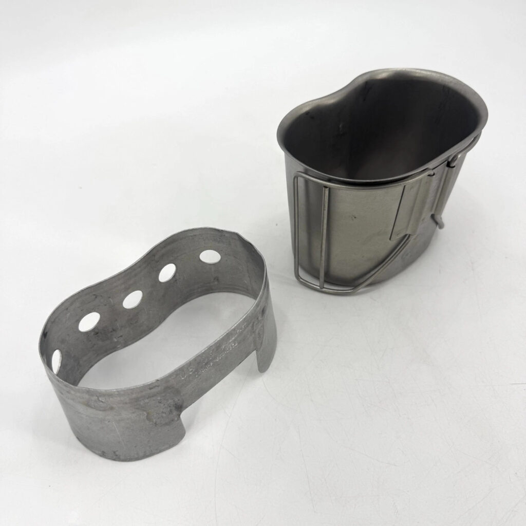 USGI US Military Issue 1 Quart Stainless Steel Metal Canteen Cup with Stove