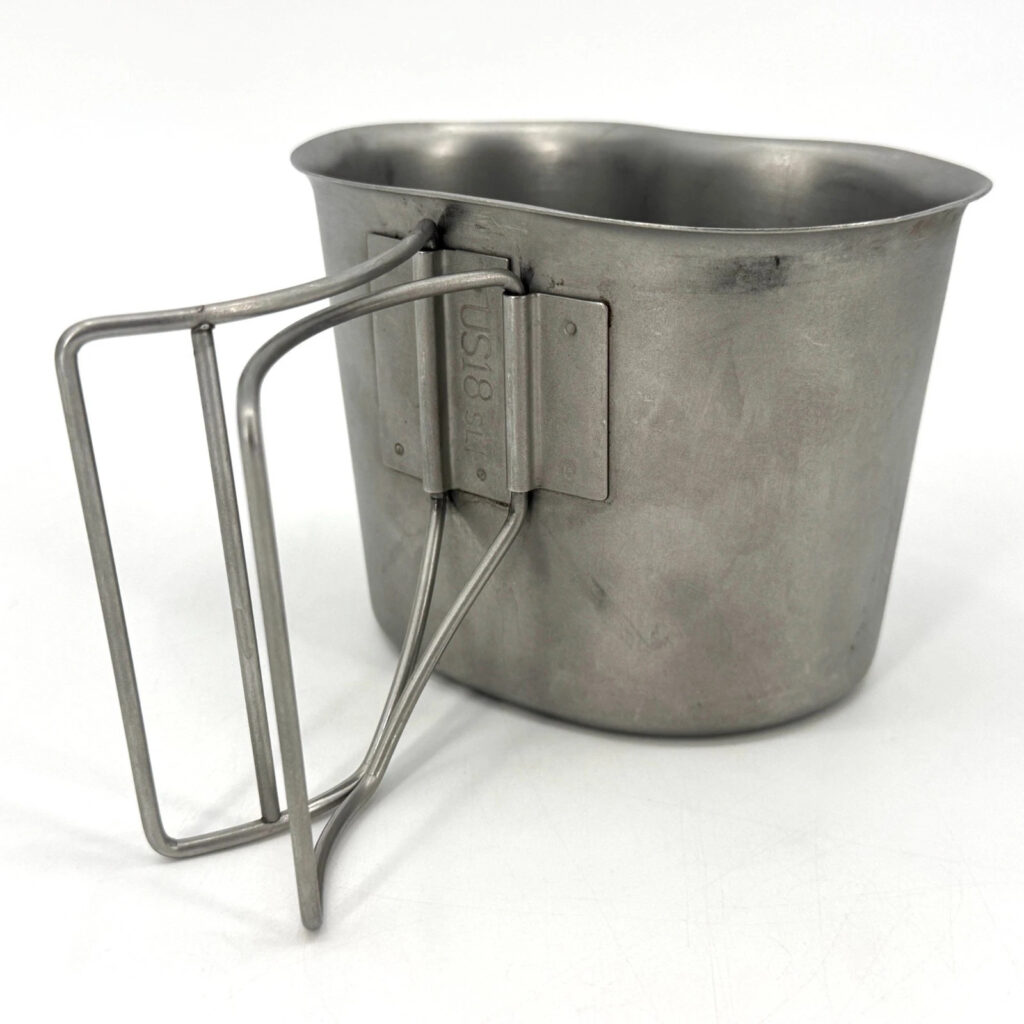 USGI US Military Issue 1 Quart Stainless Steel Metal Canteen Cup with Stove