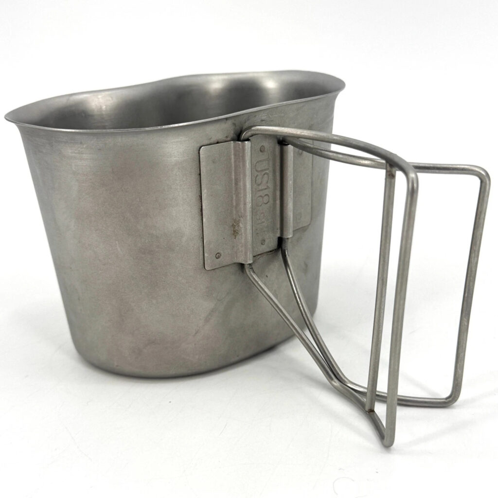 USGI US Military Issue 1 Quart Stainless Steel Metal Canteen Cup with Stove