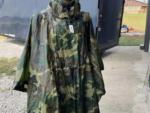 New With Tags Genuine USGI US Army Wet Weather Poncho M81 Woodland Camo, Usmc for sale