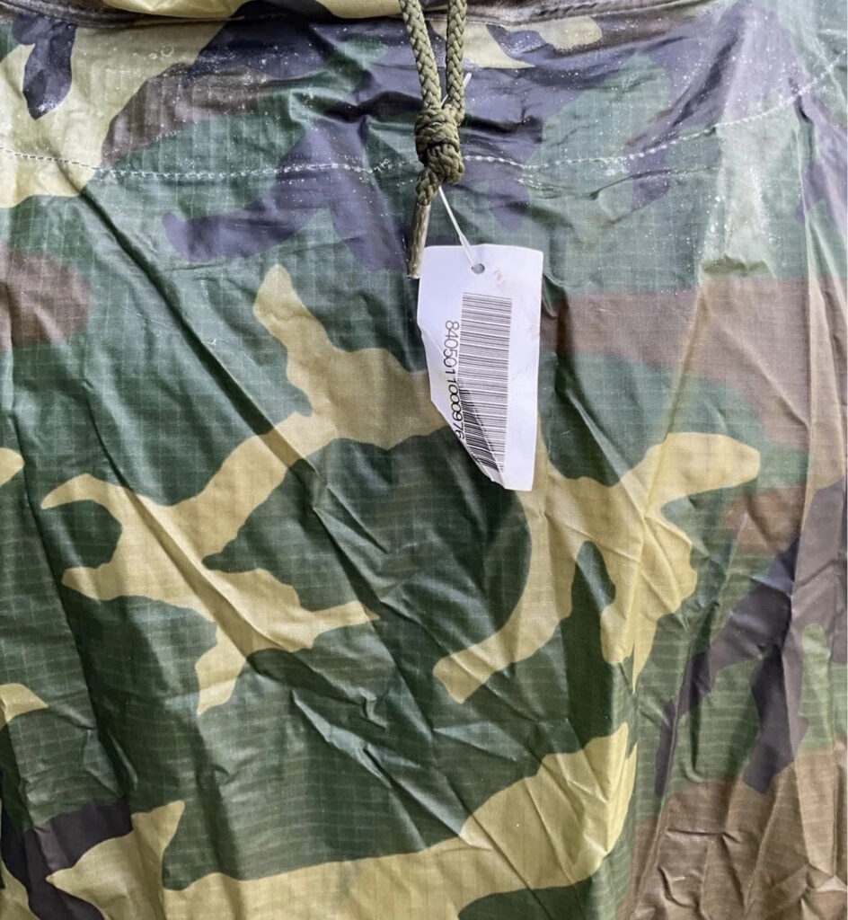 New With Tags Genuine USGI US Army Wet Weather Poncho M81 Woodland Camo, Usmc