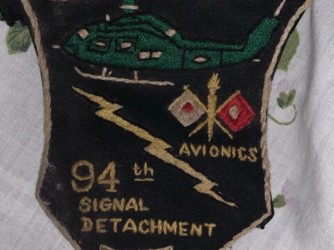 Authentic Vietnam War Theater-Made 94th Avionics Signal Detachment Pocket Patch for sale