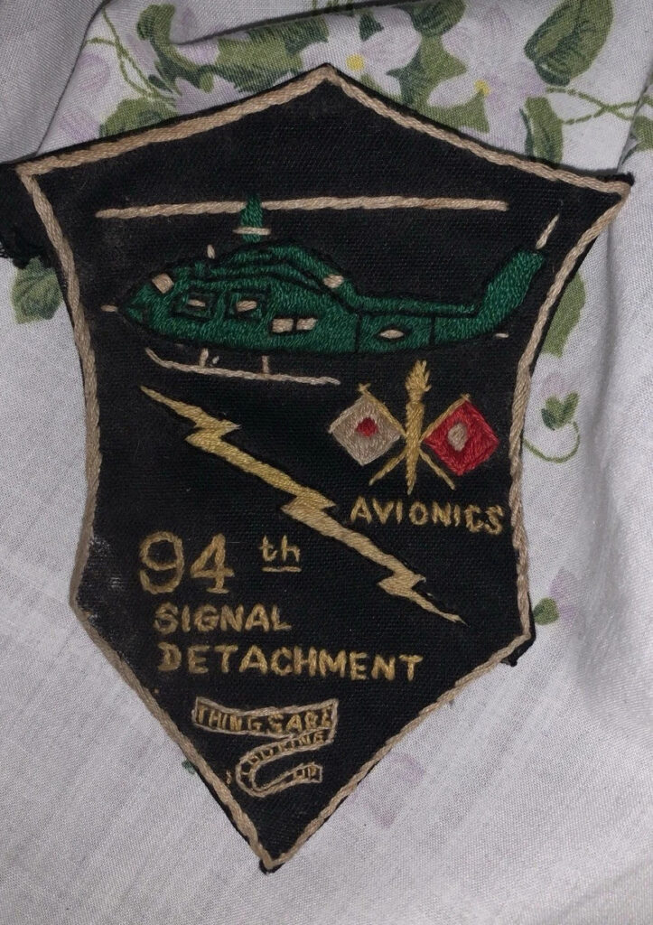 Authentic Vietnam War Theater-Made 94th Avionics Signal Detachment Pocket Patch